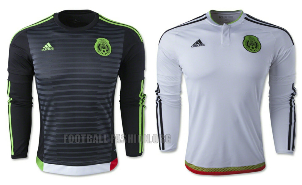 Mexico 2015 2016 adidas Home and Away Soccer Jersey, Football Kit, Shirt, Camiseta, Playera, Equipacion de Futbol Para La Copa America y Copa Oro
