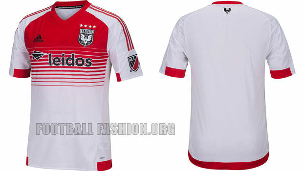 DC United 2015 adidas Away Soccer Jersey, Football Kit, Shirt, Camiseta de Futbol MLS