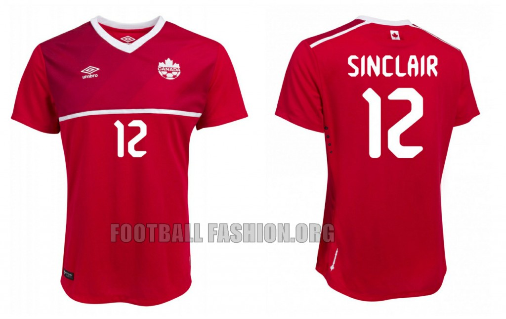 Canada 2015 2016 Umbro World Cup Home Soccer Jersey, Kit, Football Shirt, Maillot