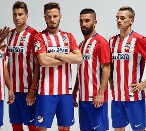 Atlético de Madrid 2015 2016 Nike Home Soccer Jersey, Shirt, Football Kit, Camiseta de Futbol, Equipacion