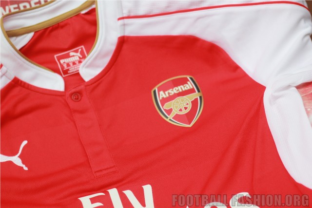 Arsenal 2015 2016 PUMA Authentic Player Issue Home Football Kit, Soccer Jersey, Shirt, Camiseta, Maillot