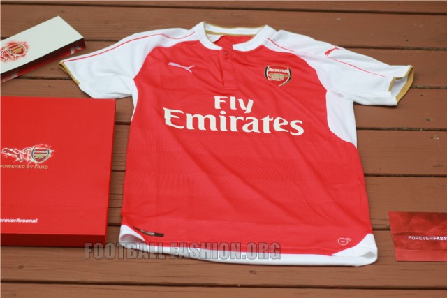 Arsenal 2015 2016 PUMA Authentic Player Issue Home Football Kit, Soccer Jersey, Shirt, Camiseta, Maillot