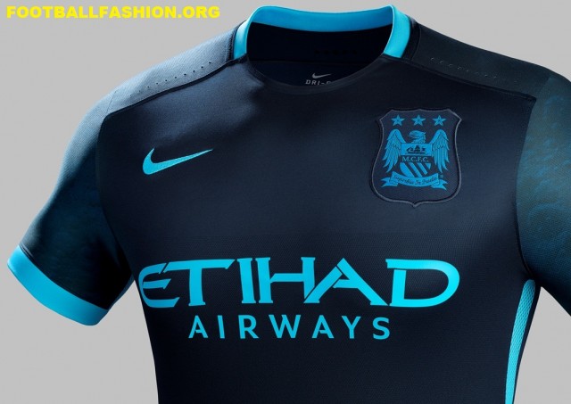 Manchester City Football Club 2015 2016 Nike Away Kit, Soccer Jersey, Shirt, Camiseta, Maillot, Camisa