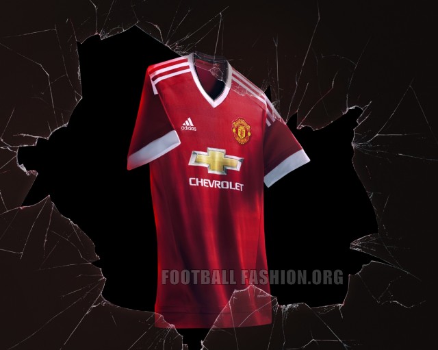 Manchester United 2015 2016 Red adidas Home Football Kit, Soccer Jersey, Shirt, Camiseta, Maillot, Trikot, Equipacion