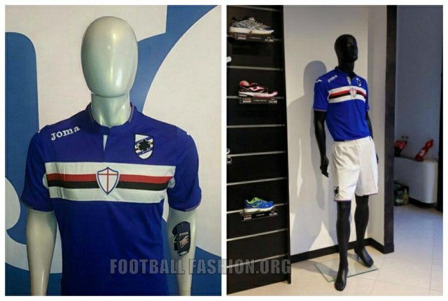 UC Sampdoria 2015 2016 Joma Home, Away and Third Football Kit, Soccer Jersey, Shirt, Gara, Maglia, Camiseta