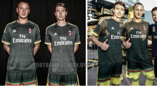 AC Milan 2015 2016 Green adidas Third Football Kit, Soccer Jersey, Shirt, Gara. Maglia, Camiseta, Maillot