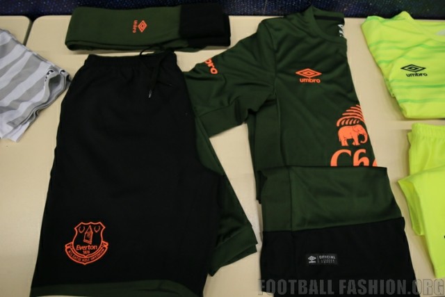 Everton Football Club 2015 2016 Green Umbro Third Kit, Soccer Jersey, Shirt, Camiseta, Maillot