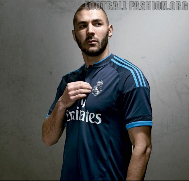 Real Madrid 2015 2016 adidas Dark Blue Third Football Kit, Soccer Jersey, Shirt, Camiseta de Futbol, Nueva Equipacion