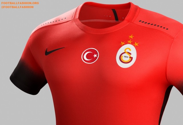 Galatasaray 2015 2016 Nike Red Third Football Kit, Soccer Jersey, Shirt, Forması