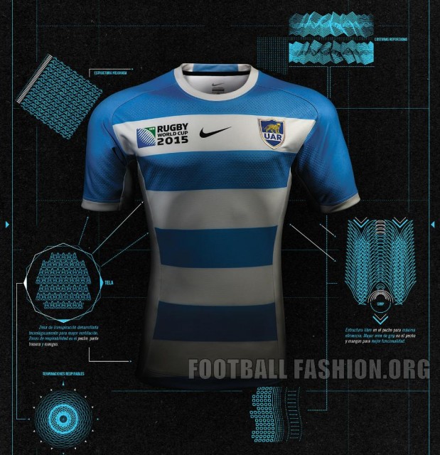 Argentina Rugby Nike Rugby World Cup 2015 Jersey, Shirt, Kit, Camiseta, Equipacion