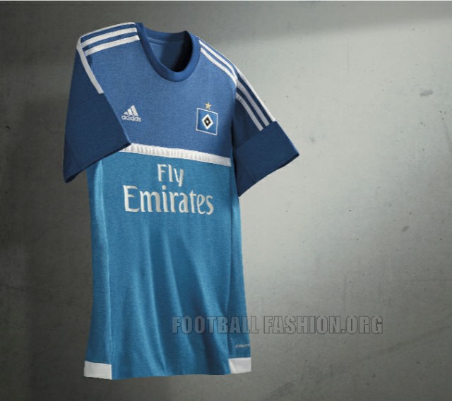 Hamburger SV 2015 2016 adidas Blue Away Football Kit, Soccer Jersey, Shirt, Trikot