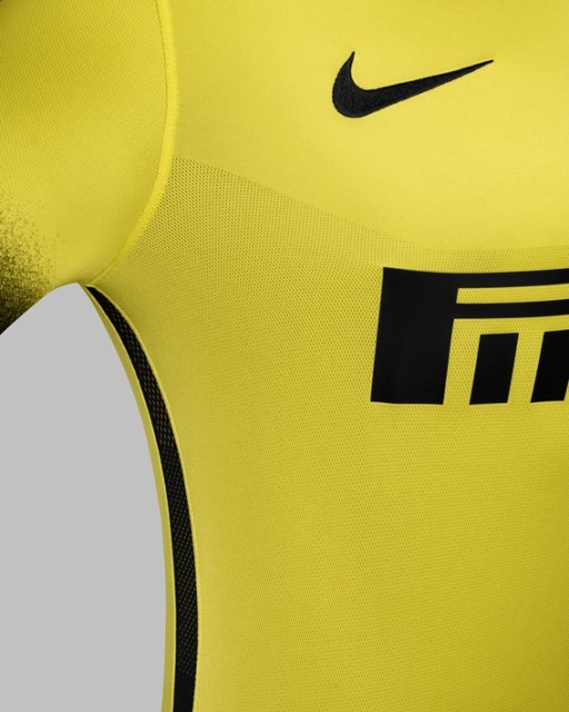 Inter Milan 2015 2016 Nike Yellow Third Soccer Jersey, Football Kit, Shirt, Maglia, Gara, Camiseta, Equipacion, Trikot