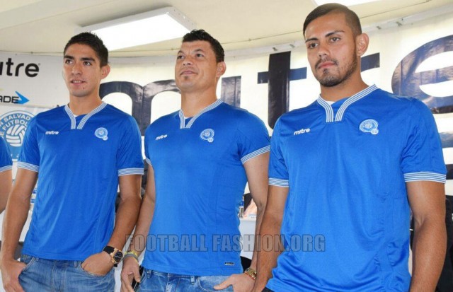 El Salvador 2015 2016 Mitre Home Football Kit, Soccer Jersey, Shirt, Camiseta, Equipacion, Piel