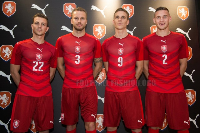 Czech Republic EURO 2016 Red Home Football Kit, Soccer Jersey, Shirt, nové dresy pro Euro 2016
