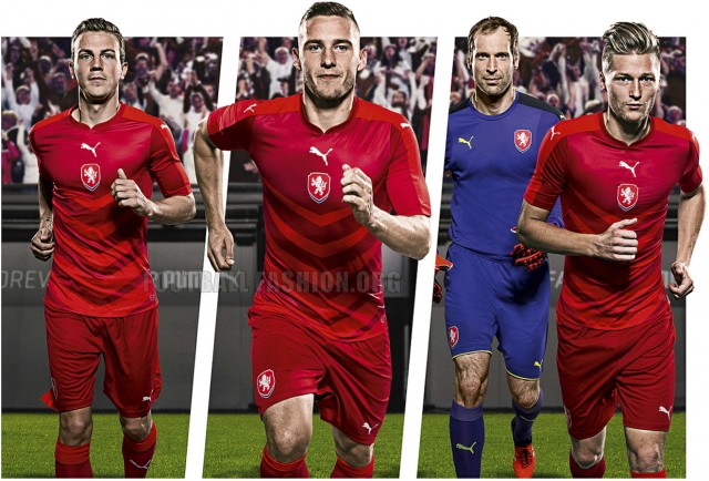 Czech Republic EURO 2016 Red Home Football Kit, Soccer Jersey, Shirt, nové dresy pro Euro 2016