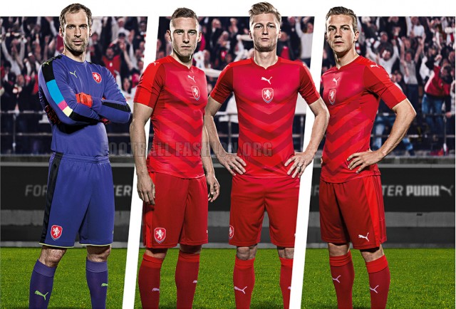 Czech Republic EURO 2016 Red Home Football Kit, Soccer Jersey, Shirt, nové dresy pro Euro 2016