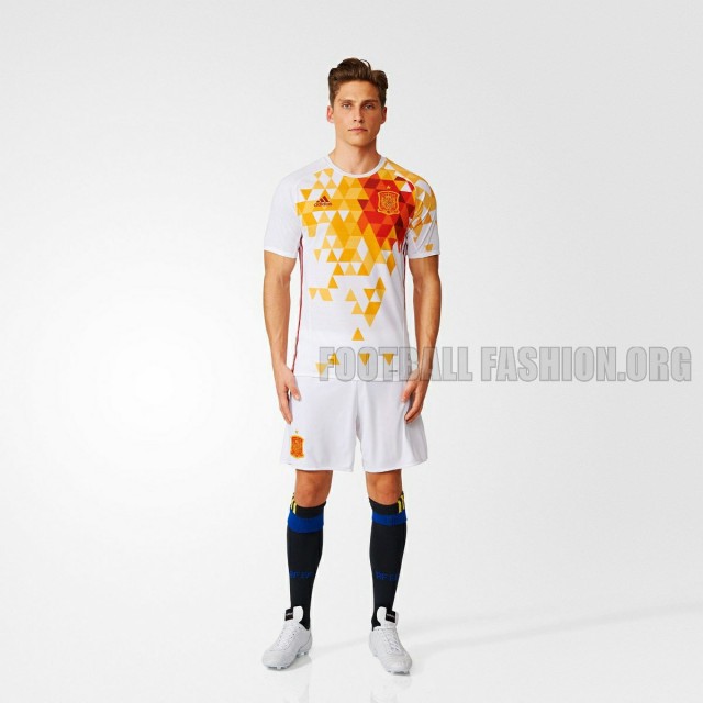 Spain EURO 2016 White adidas Away Soccer Jersey, Shirt, Football Kit, Camiseta España Blanca 2016 2017, Piel, Equipacion