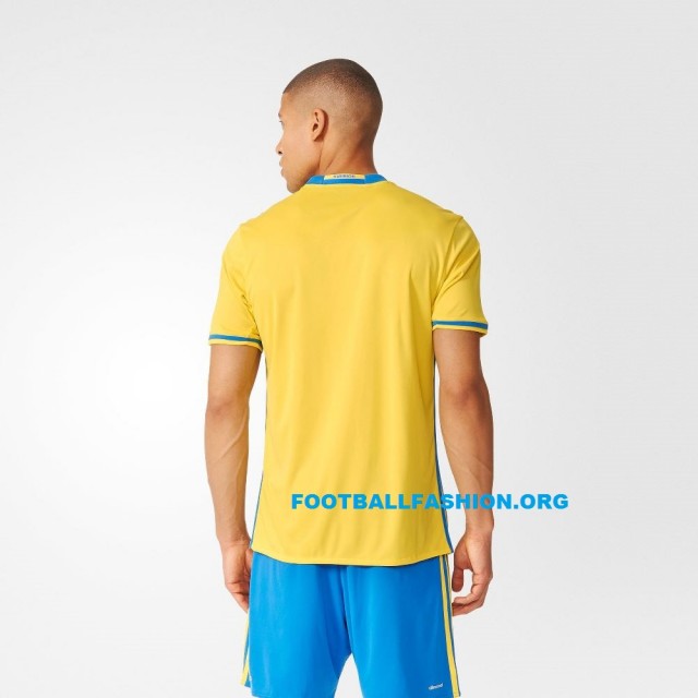 Sweden EURO 2016 adidas Home Football Kit, Shirt, Soccer Jersey, Landslagströjan, Tröjan