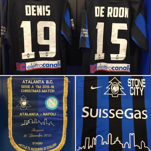 Atalanta 2015 Nike Christmas Natale Football Kit / Soccer Jersey / Maglia / Gara
