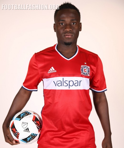 Chicago Fire 2016 adidas Home Soccer Jersey, Football Kit, Shirt, Camiseta de Futbol