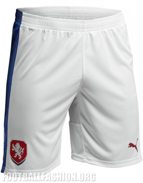 Czech Republic EURO 2016 PUMA White Away Football Kit, Soccer Jersey, Shirt, Venkovní dres národního týmu pro EURO 2016 ve Francii