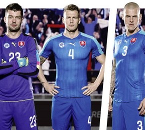 Slovakia EURO 2016 PUMA Blue Away Football Kit, Soccer Jersey, Shirt, nové dresy slovenskej