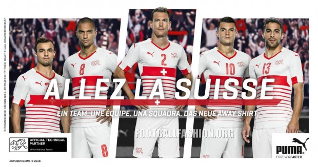 Switzerland EURO 2016 PUMA Away Football Kit, Soccer Jersey, Shirt. Trikot, Maillot