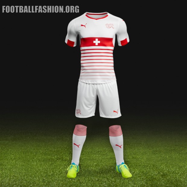 Switzerland EURO 2016 PUMA Away Football Kit, Soccer Jersey, Shirt. Trikot, Maillot