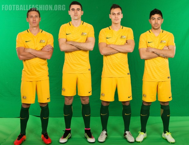 Australia 2016 2017 Nike Home and Away Soccer Jersey, Football Kit, Shirt
