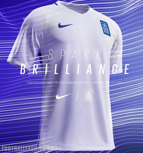 Greece 2016 2017 Nike Home and Away Football Kit, Soccer Jersey, Shirt