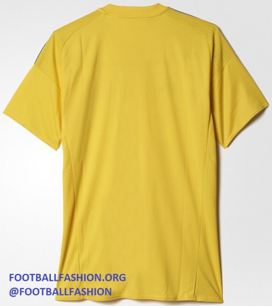 Ukraine EURO 2016 adidas Home Football Kit, Soccer Jersey, Shirt