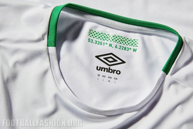 Republic of Ireland White EURO 2016 Umbro Away Football Kit, Soccer Jersey, Shirt