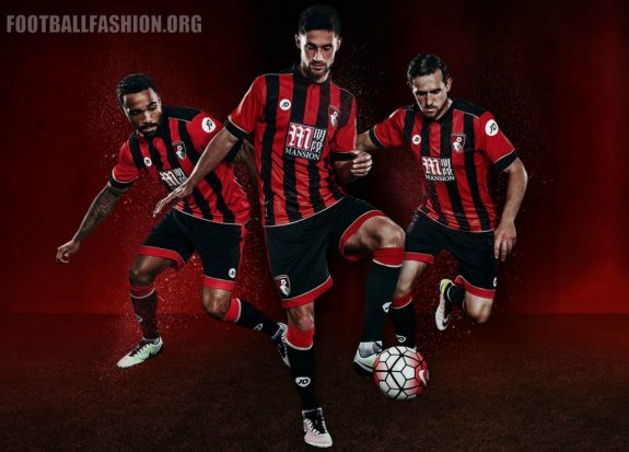 AFC Bournemouth 2016 2017 JD Sports Home Football Kit, Soccer Jersey, Shirt