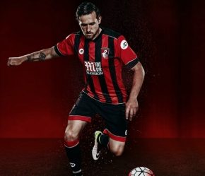 AFC Bournemouth 2016 2017 JD Sports Home Football Kit, Soccer Jersey, Shirt