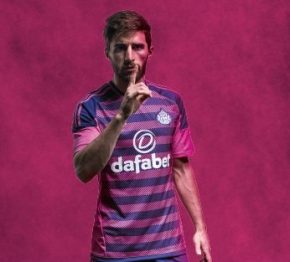 Sunderland 2016 2017 adidas Third Pink and Purple Football Kit, Soccer Jersey, Shirt
