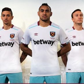 West Ham United 2016 2017 Umbro White Away Football Kit, Soccer Jersey, Shirt, Maillot