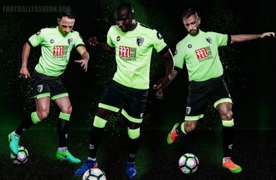 AFC Bournemouth 2016 2017 JD Sports Third Football Kit, Soccer Jersey, Shirt