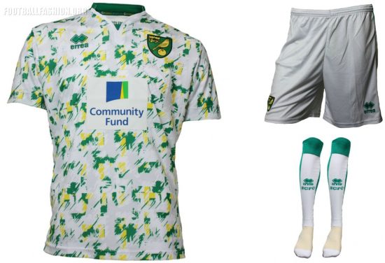 Norwich City FC 2016 2017 Errea Away and Third Football Kit, Soccer Jersey, Shirt