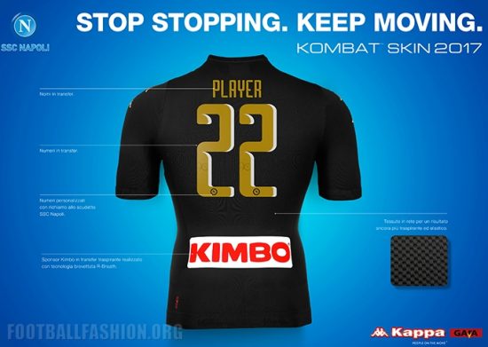 SSC Napoli 2016 2017 Kappa Third Football Kit, Soccer Jersey, Shirt, Gara, Maglia, Camiseta, Camisa