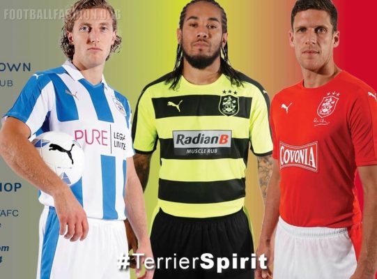Huddersfield Town FC 2016 2017 PUMA Home, Away and Third Football Kit, Soccer Jersey, Shirt