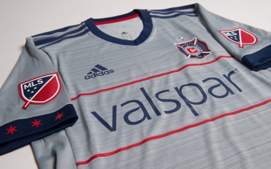 Chicago Fire 2017 adidas Away Soccer Jersey, Football Kit, Shirt, Camiseta de Futbol