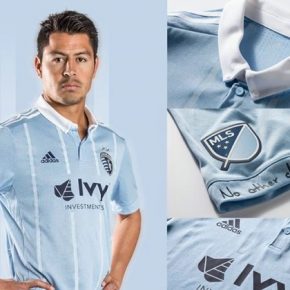 Sporting KC 2017 adidas Home Soccer Jersey, Football Shirt, Kit, Camiseta de Futbol