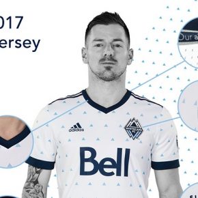 Vancouver Whitecaps 2017 adidas Home "Rain" Soccer Jersey, Football Kit, Shirt