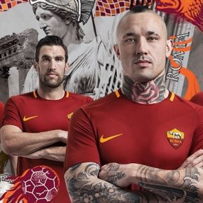 AS Roma 2017 2018 Nike Home Football Kit, Soccer Jersey, Shirt, Gara, Maglia