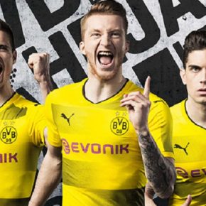 Borussia Dortmund 2017 2018 PUMA Home Football Kit, Shirt, Soccer Jersey, Trikot, Camiseta, Camisa, Maillot, Tenue
