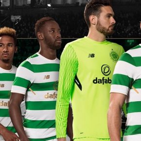 Celtic FC Honor Lisbon Lions with 2017 2018 New Balance Home Football Kit, Soccer Jersey, Shirt