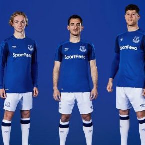Everton FC 2017 2018 Umbro Home Football Kit, Soccer Jersey, Shirt, Camisa, Camiseta, Maillot. Trikot