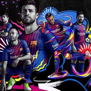 FC Barcelona 2017 2018 Nike Home Football Kit, Soccer Jersey, Shirt, Camiseta, Equipacion, Camisa, Maillot, Trikot, Tenue