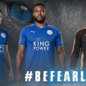 Leicester City FC 2017 2018 PUMA Home Football Kit, Soccer Jersey, Shirt