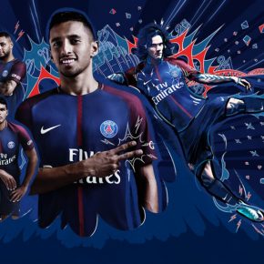 Paris Saint-Germain 2017 2018 Nike Home Football Kit, Soccer Jersey, Shirt